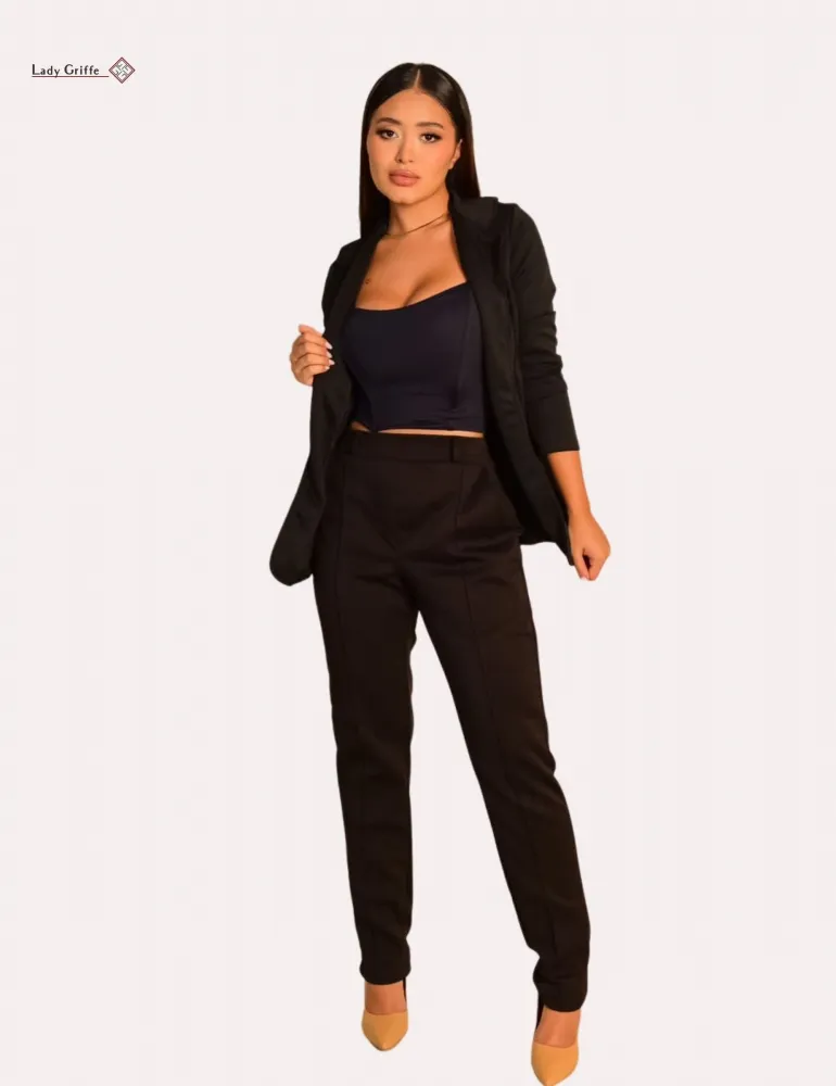 Conjunto Feminino de luxo Lady Griffe Preto - Imagem 2